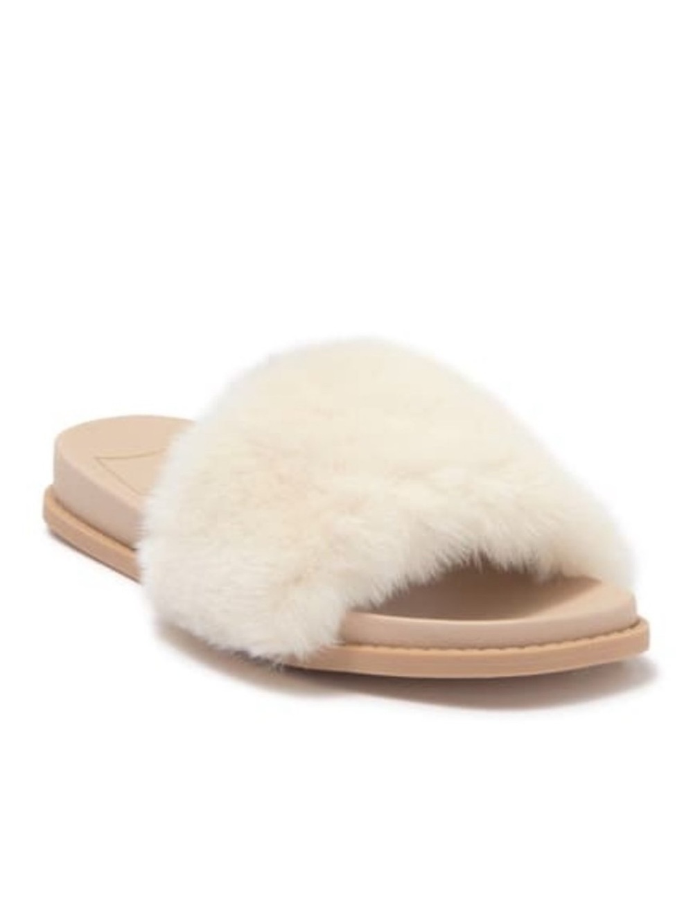 Dolce Vita Cream Faux-Fur Slide